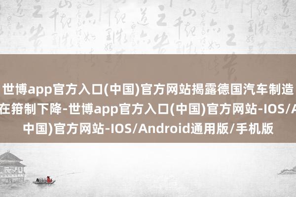 世博app官方入口(中国)官方网站揭露德国汽车制造商的中国市集影响力在箝制下降-世博app官方入口(中国)官方网站-IOS/Android通用版/手机版