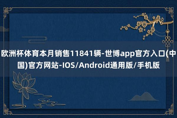 欧洲杯体育本月销售11841辆-世博app官方入口(中国)官方网站-IOS/Android通用版/手机版