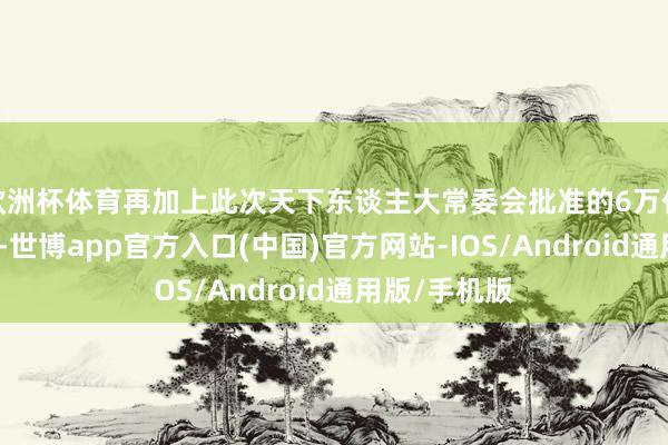 欧洲杯体育再加上此次天下东谈主大常委会批准的6万亿元债务名额-世博app官方入口(中国)官方网站-IOS/Android通用版/手机版