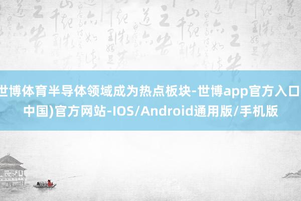 世博体育半导体领域成为热点板块-世博app官方入口(中国)官方网站-IOS/Android通用版/手机版