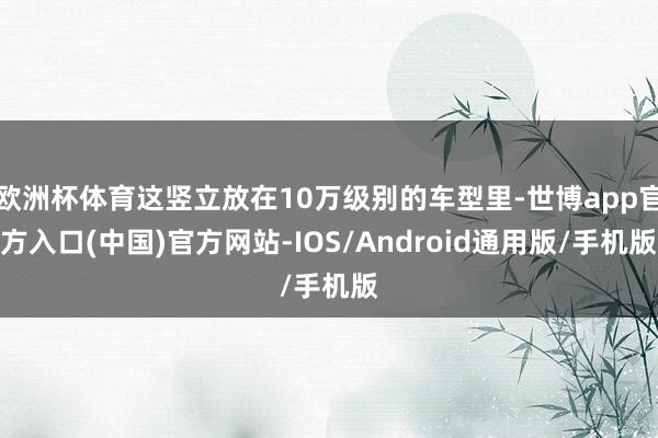 欧洲杯体育这竖立放在10万级别的车型里-世博app官方入口(中国)官方网站-IOS/Android通用版/手机版