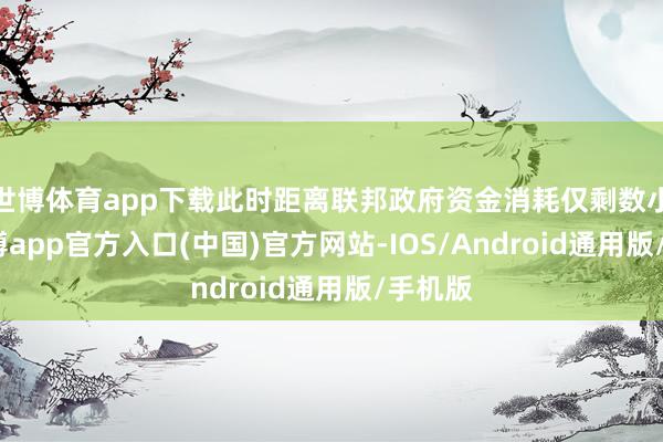 世博体育app下载此时距离联邦政府资金消耗仅剩数小时-世博app官方入口(中国)官方网站-IOS/Android通用版/手机版